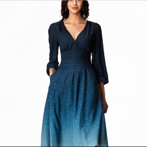 ESHAKTI Wayward Fancies Ombre Star Print Maxi Dress 6